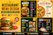 design restaurant menu templates, canva design, food flyer