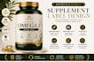 design premium supplement label and bottle packaging design