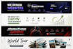 create modern youtube, website and linkedin banner designs