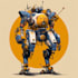 create retro mecha or scifi gundam art