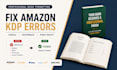 do amazon kdp errors, kdp paperback formatting and kdp book formatting errors