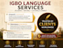 do igbo translation, transcription, voiceover and ai data annotation for llm