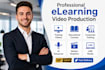 create training and educational e learning video of great quality, video courses