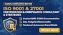 provide iso 9001 27001 compliance, documentation, and certification
