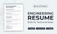 write an ats friendly engineering resume and cover letter