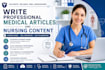 write professional medical articles and nursing