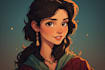 create beautiful portrait in disney cartoon