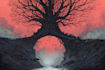 create fantasy dark art illustration