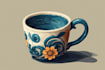 illustrate professional coffee mug design, custom mug design