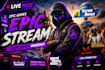 design professional twitch and kick stream thumbnails