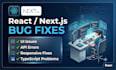 fix react, nextjs, javascript or typescript bugs