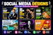 design professional canva social media posts and banners