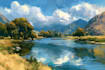 paint oil painting landscape