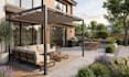 design backyard landscape, pergola pool rendering, patio 3d garden design render