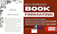 do book formatting book layout design, kindle ebook formatting