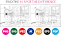 draw spot the difference and hidden object picture