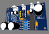 design rf, antenna pcb with amplifier, audio interface, mic preamp, power supply
