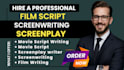 write movie script, screenplay, film script, comedy script and manga script