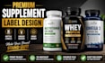 design premium supplement label and bottle packaging