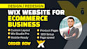 build wix ecommerce store  wix online store wix website development wix business