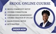 setup skool elearning course curriculum,skool communityplatform