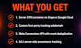 setup stape server side tracking, meta conversion API, ga4