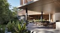 reconstruct 3d golf club house, celling lighting, interior lounge model, cgi