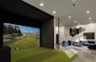 build 3d golf simulator room, virtual sport, fitting studio design, cgi arena