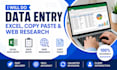 do fast data entry, PDF to excel, excel and copy paste tasks