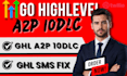 resolve gohighlevel sms errors and ghl a2p phone verification