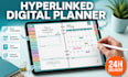 verlinkter digitaler planer für goodnotes, notability and ipad