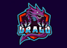 design modern style dragon mascot logo