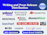 write press release and submit press release for PR distribution