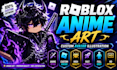 draw and custom roblox avatar anime illustration