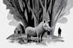 draw simple black and white illustration