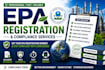 assist with epa registration number application and epa compliance documentation