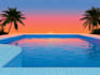 do render swimming pool, backyard, villa landscape