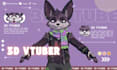 design a 3d furry vtuber avatar, vroid, vrchat bundling ready to use