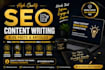 write SEO friendly blog posts and articles in english