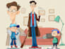 draw cartoon character flat design illustration