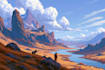 do fantasy landscape illustrations
