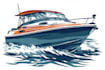creat vector ilustration of boat, fast delivery