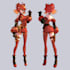 design anime villain character illustration with dramatic style