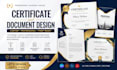 design certificate, proposal, company profile and document template