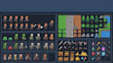 design pixel art game assets character sprites sheet animation indie game
