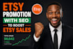 etsy promotion with SEO to boost etsy sales