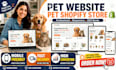 design pet care website pet shopify store pet website