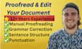 professionally proofread and edit your english document