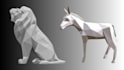 create low poly papercraft models and printable templates