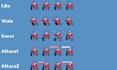 make pixel art character, sprite sheet, game assets, pixel animation